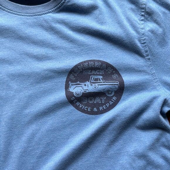 IZOD Saltwater Relaxed Classic Long Sleeve Tshirt Shirt Retro Fisherman Small - Picture 6 of 7